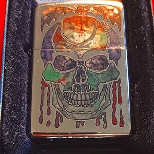 Zippo-Skull/Bat - 2020 Design - Chrome Lighter - W/ Display Box